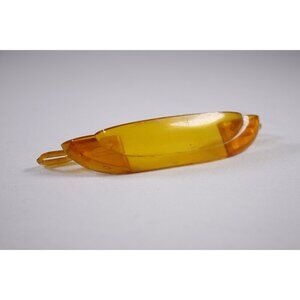 SET of 2 Orange Lucite Art Deco drawer pull inserts, drawer handle parts